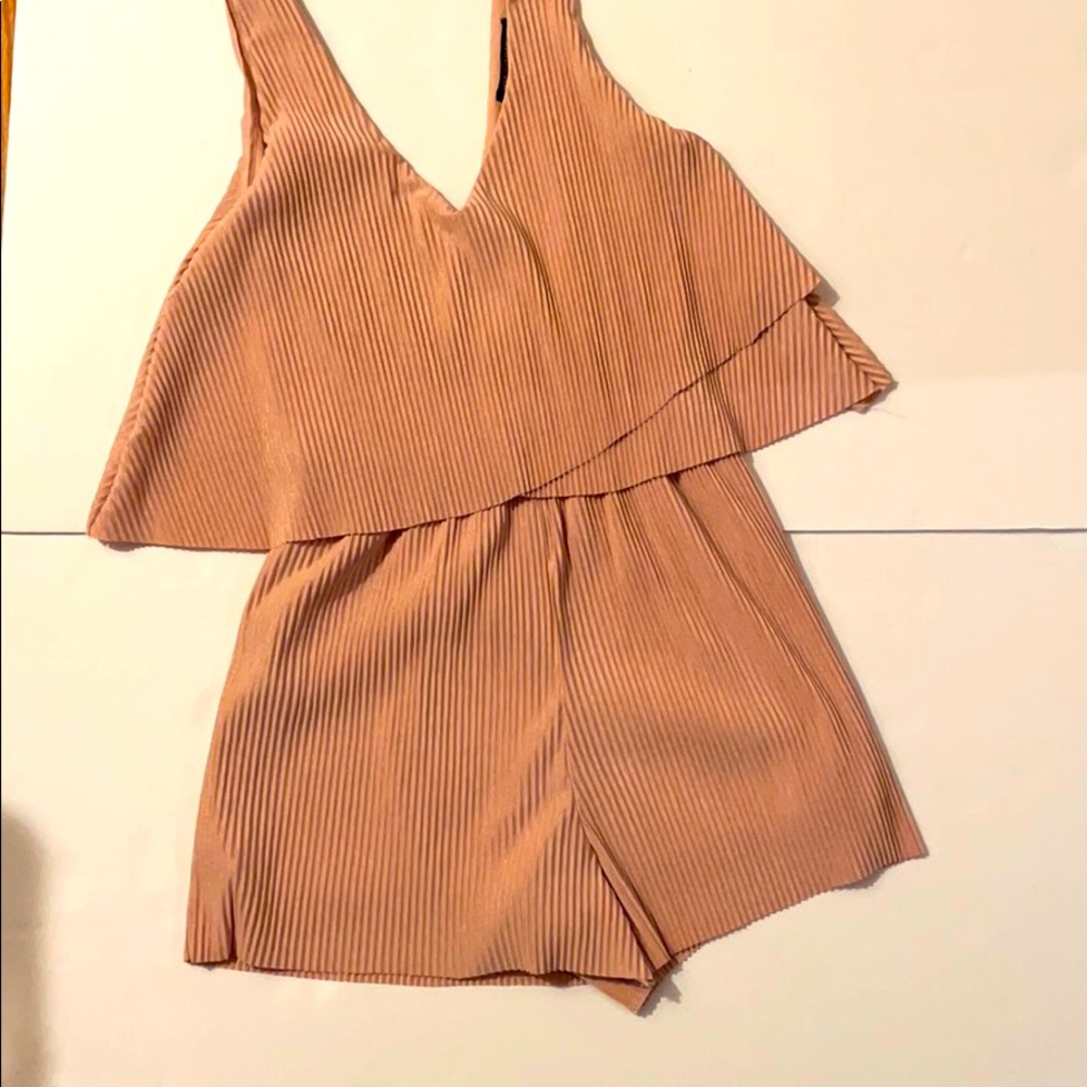 Pleated romper